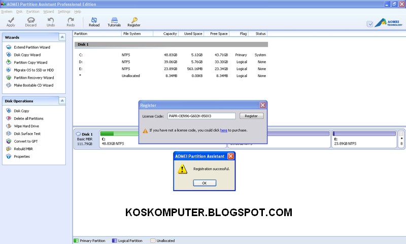 aomei partition assistant serial key